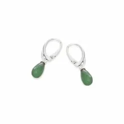 Opalook Boucles D'oreilles En Argent Rhodié Et Aventurine