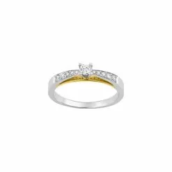 Robbez Masson Bague En Or Jaune, Or Blanc Et Diamants De 0.25ct