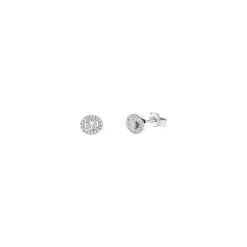 Boucles D'oreilles Mauboussin Vie, Liberté & Amour En Or Blanc Et Diamants
