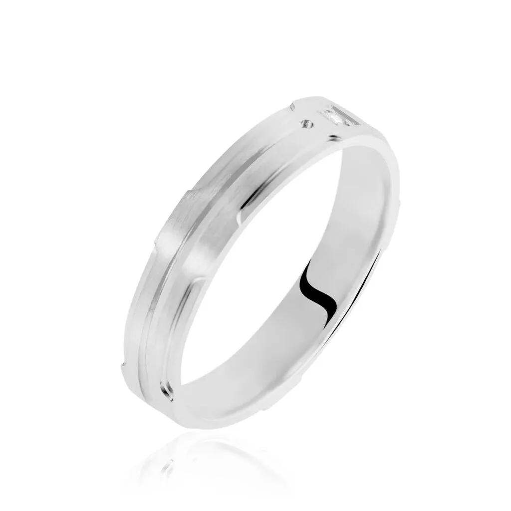 Histoire D'Or Alliance Kamil Argent Diamant