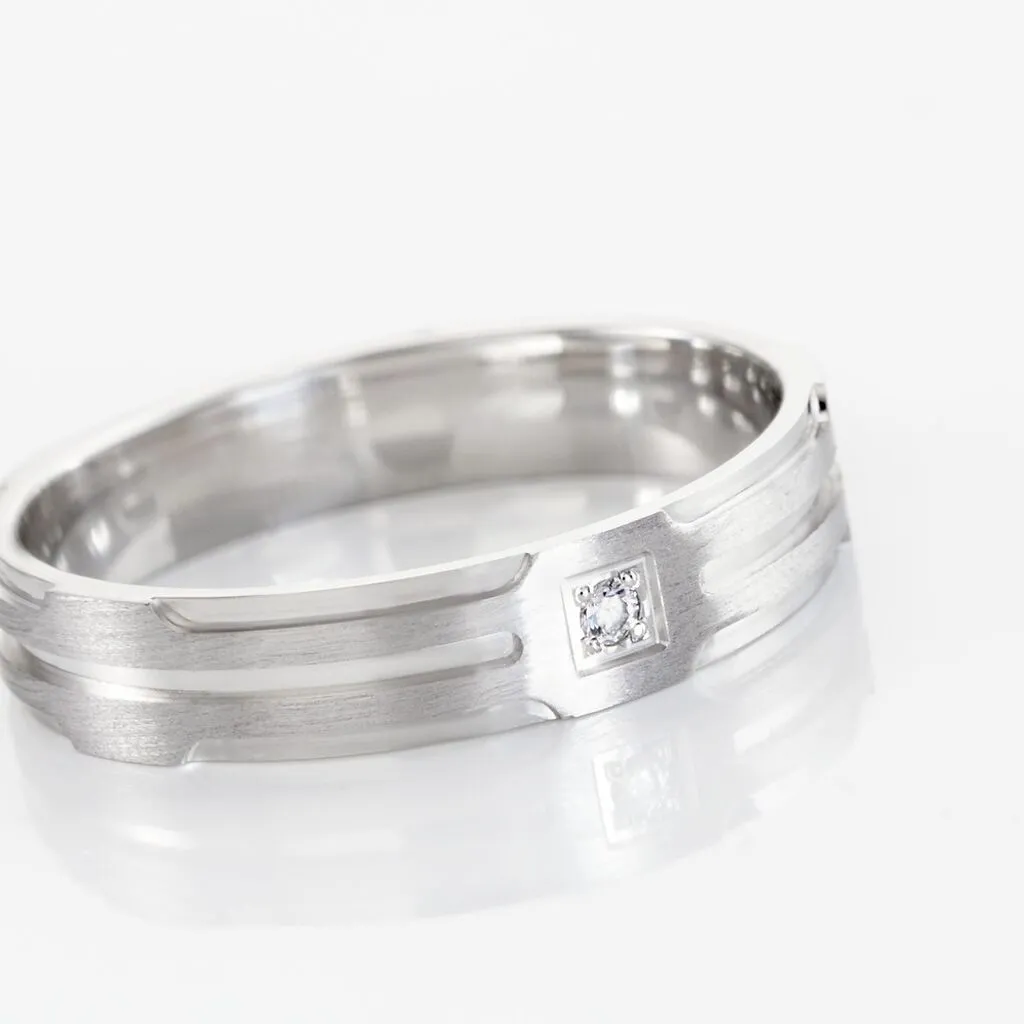 Histoire D'Or Alliance Kamil Argent Diamant – Image 4