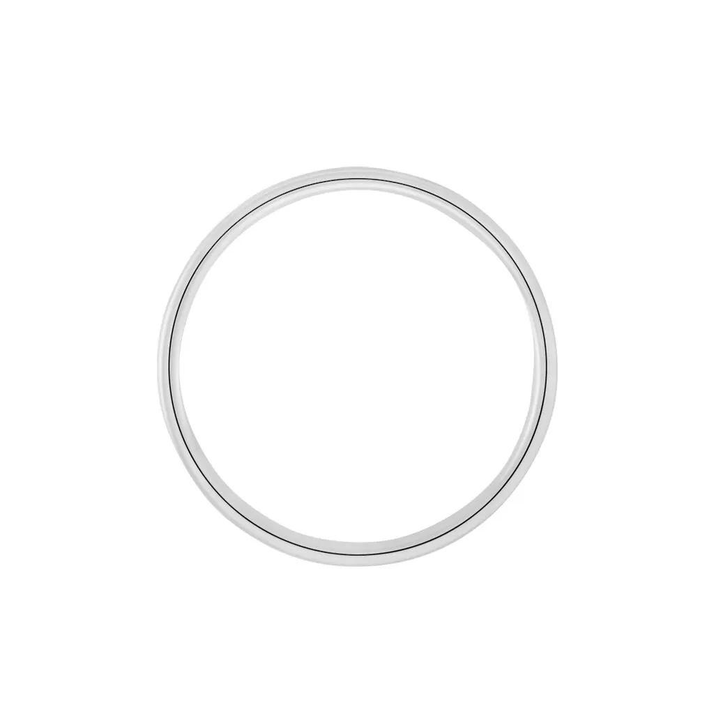 Histoire D'Or Alliance Ikhlas Ruban Plat Argent Blanc – Image 3