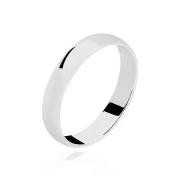 Histoire D'Or Alliance Khelya Ruban Plat Argent Blanc