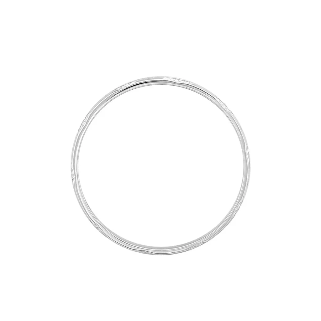 Histoire D'Or Alliance Phibie Ruban Plat Argent Blanc – Image 3