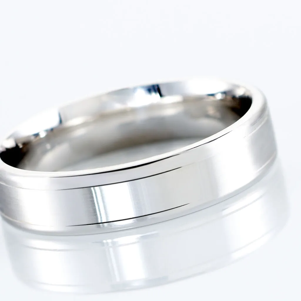 Histoire D'Or Alliance Mae-lou Ruban Plat Argent Blanc – Image 4