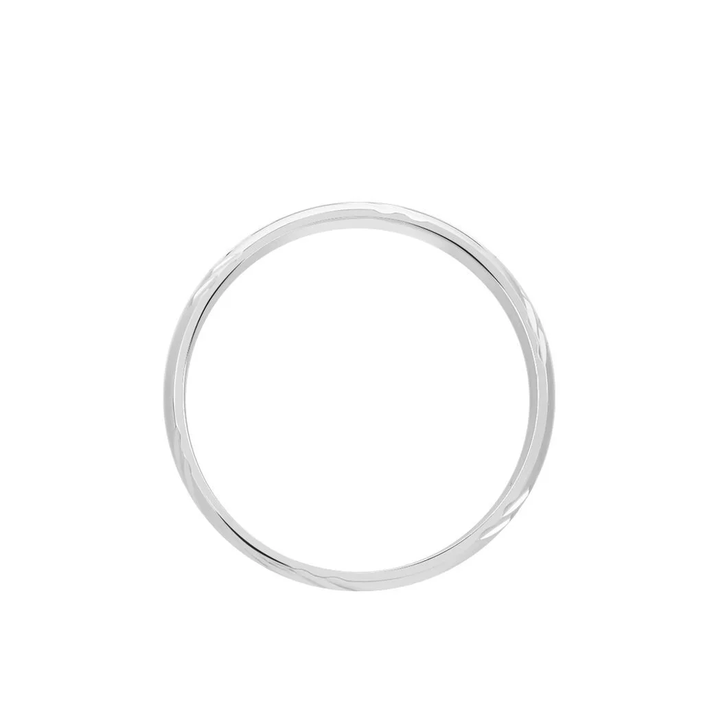 Histoire D'Or Alliance Soriya Demi Jonc Classique Argent Blanc – Image 3