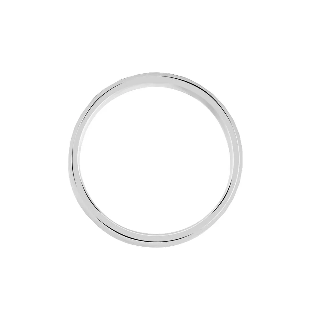 Histoire D'Or Alliance Nilia Ruban Plat Argent Blanc – Image 3