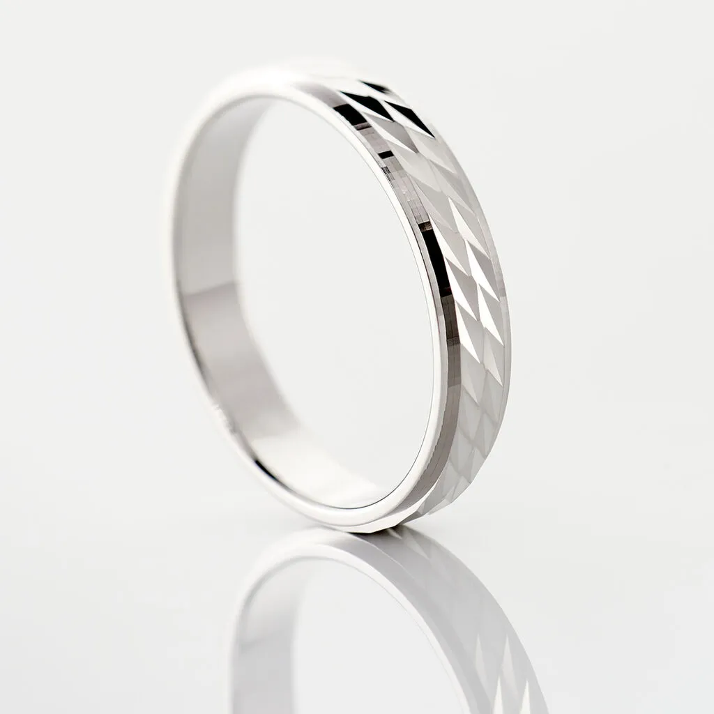 Histoire D'Or Alliance Nilia Ruban Plat Argent Blanc – Image 4