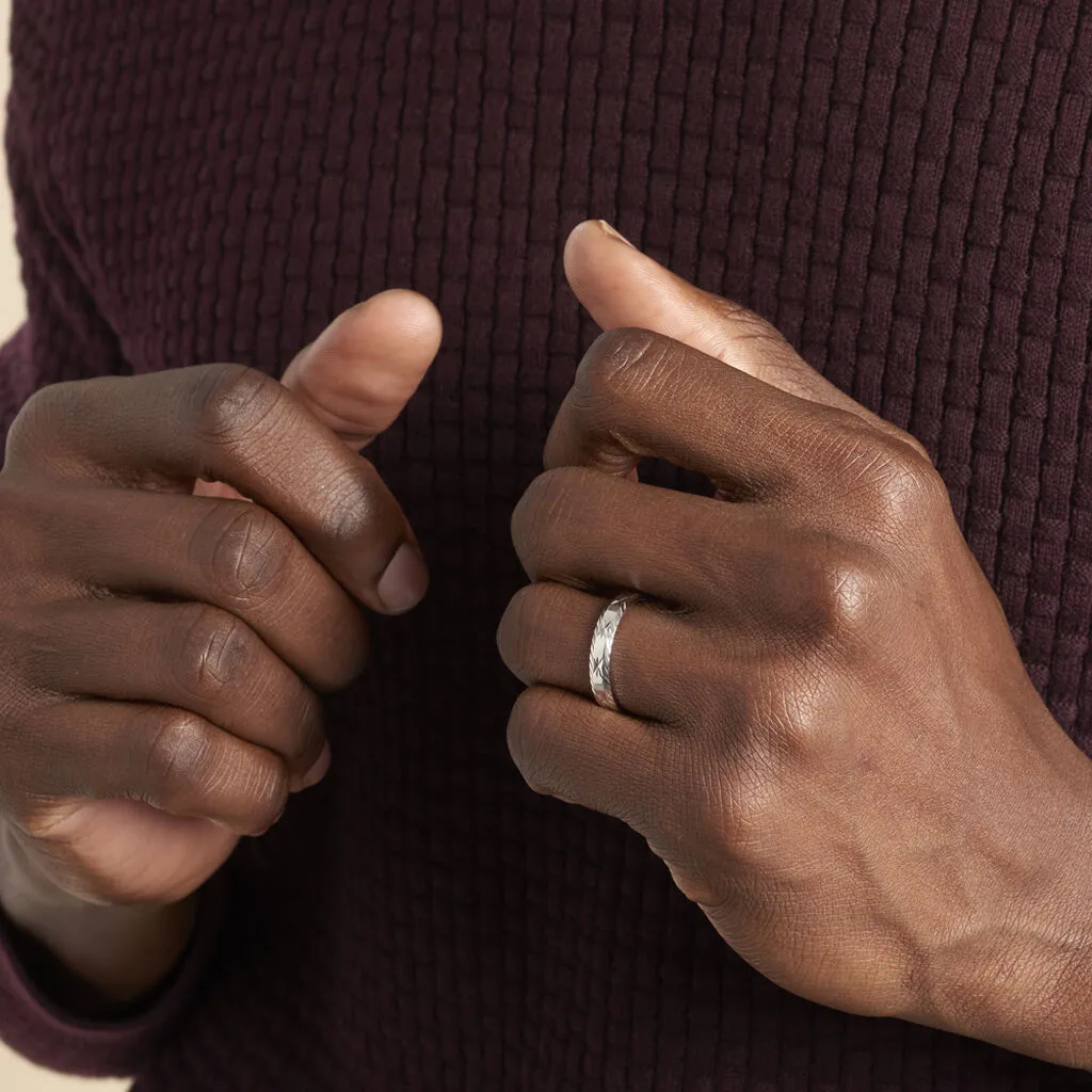 Histoire D'Or Alliance Twiggy Demi Jonc Classique Argent Blanc – Image 5