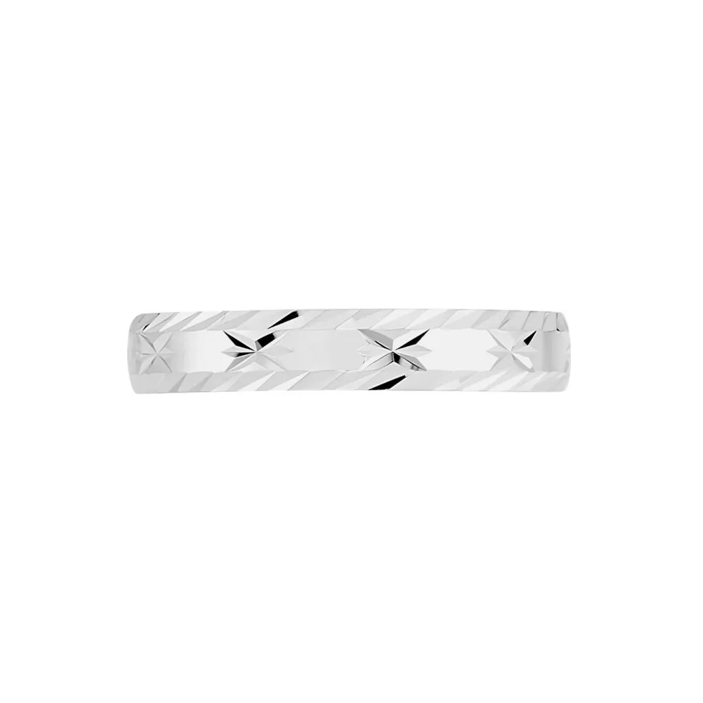 Histoire D'Or Alliance Twiggy Demi Jonc Classique Argent Blanc – Image 2
