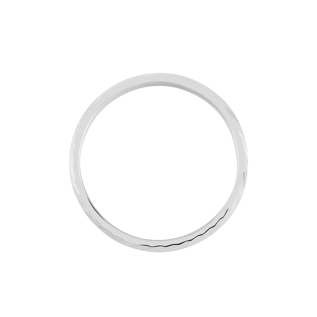 Histoire D'Or Alliance Twiggy Demi Jonc Classique Argent Blanc – Image 3