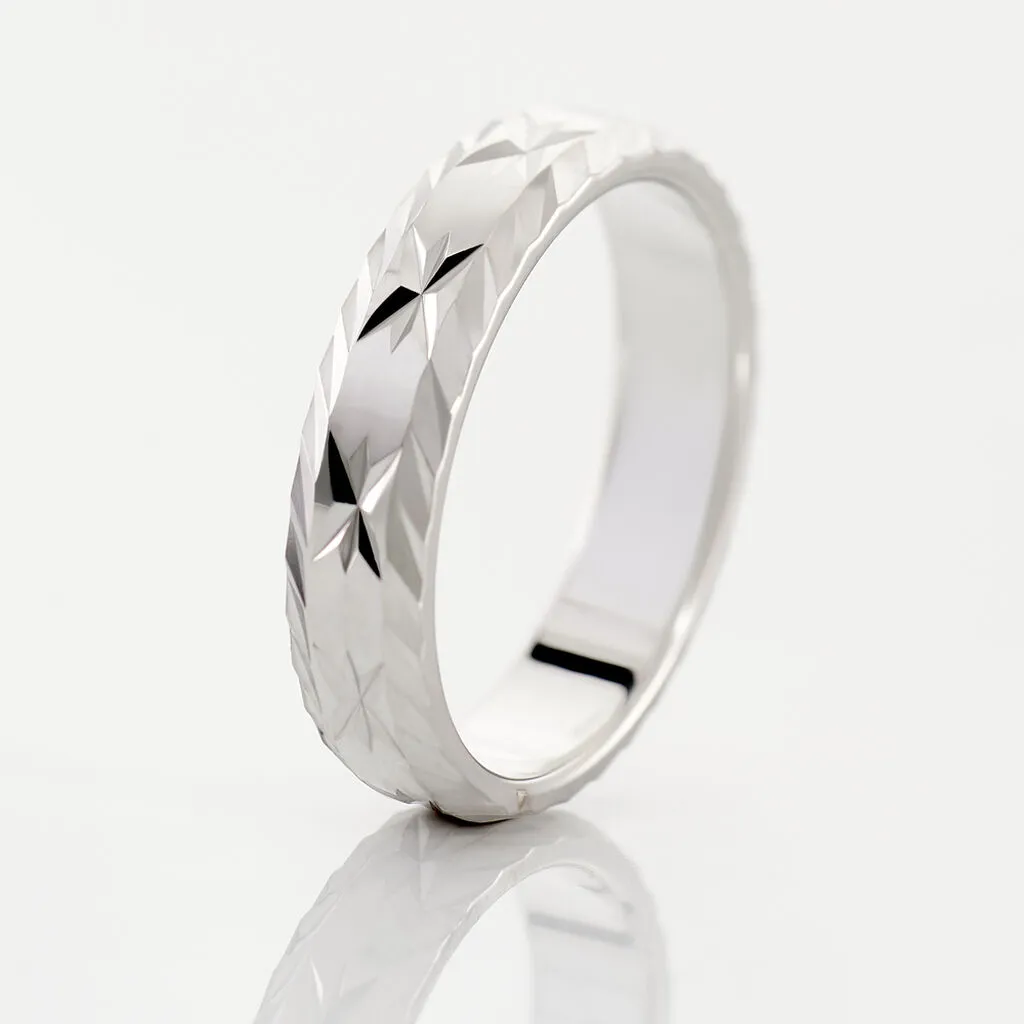 Histoire D'Or Alliance Twiggy Demi Jonc Classique Argent Blanc – Image 4