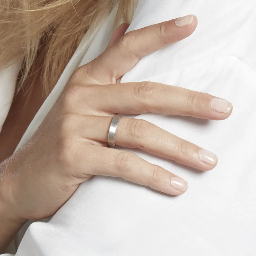 Histoire D'Or Alliance Sudem Ruban Plat Argent Blanc – Image 4