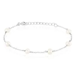 Histoire D'Or Bracelet Tanis Argent Perle De Culture