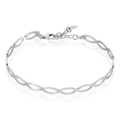 Histoire D'Or Bracelet Jonc Vaguia Argent Blanc