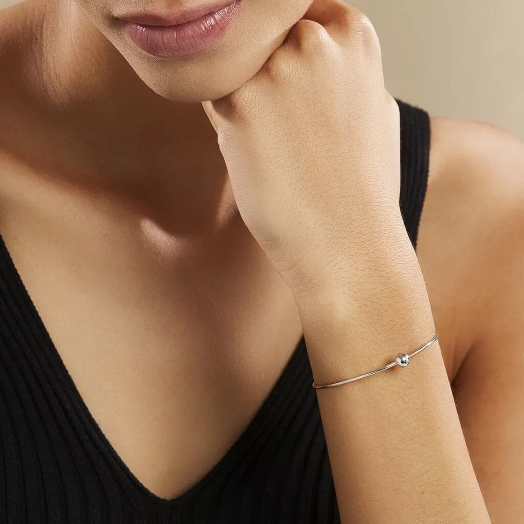 Histoire D'Or Bracelet Jonc Bilao Argent Blanc – Image 4