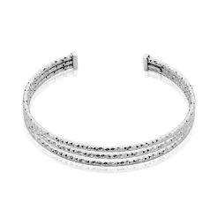 Histoire D'Or Bracelet Jonc Rachelle Argent Blanc