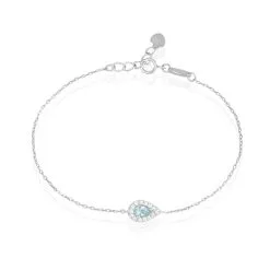 Histoire D'Or Bracelet Tania Argent Blanc Pierre De Synthese Et Oxyde De Zirconium