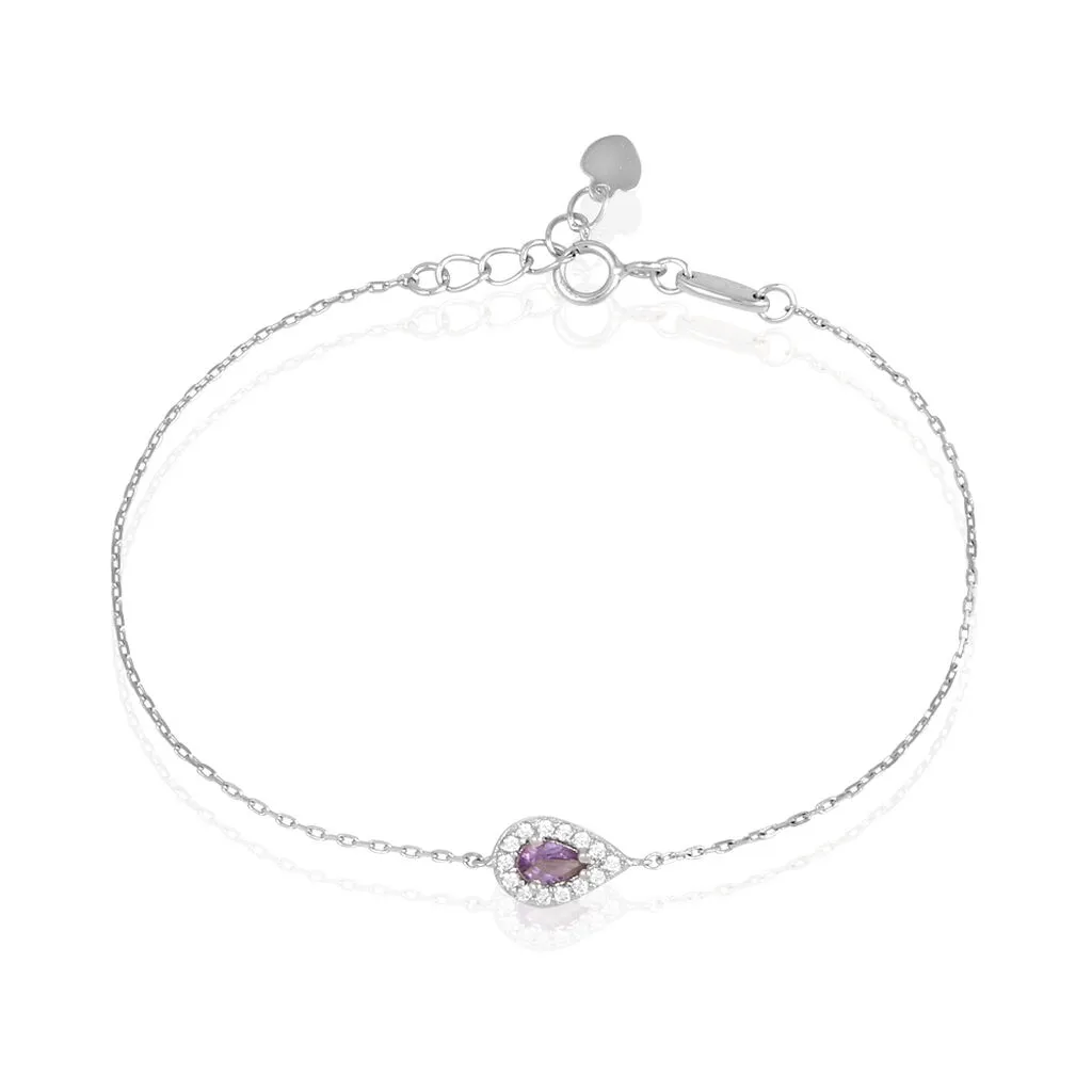 Histoire D'Or Bracelet Tania Argent Blanc Pierre De Synthese Et Oxyde De Zirconium