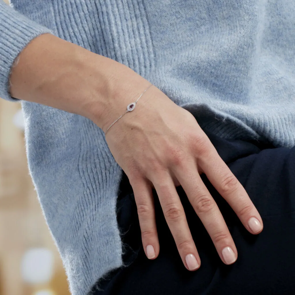 Histoire D'Or Bracelet Tania Argent Blanc Pierre De Synthese Et Oxyde De Zirconium – Image 4