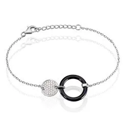 Histoire D'Or Bracelet Issara Argent Blanc Céramique Et Oxyde De Zirconium