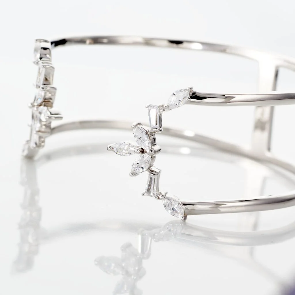 Histoire D'Or Bracelet Jonc Mahely Argent Blanc Oxyde De Zirconium – Image 3