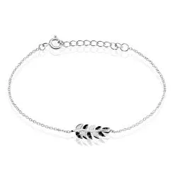 Histoire D'Or Bracelet Jade Argent Blanc Oxyde De Zirconium