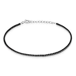 Histoire D'Or Bracelet Lou-anne Argent Blanc Oxyde De Zirconium Noir