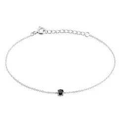 Histoire D'Or Bracelet Lylwenn Argent Blanc Oxyde De Zirconium Noir