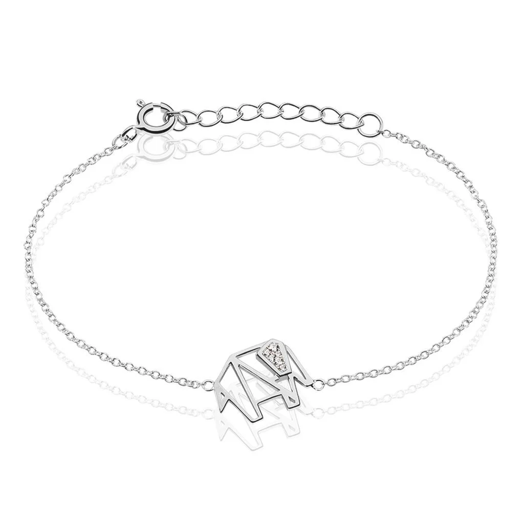 Histoire D'Or Bracelet Origami Argent Blanc Oxyde De Zirconium