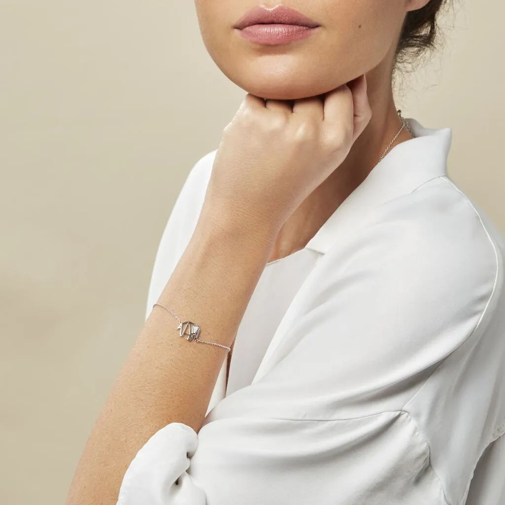 Histoire D'Or Bracelet Origami Argent Blanc Oxyde De Zirconium – Image 3