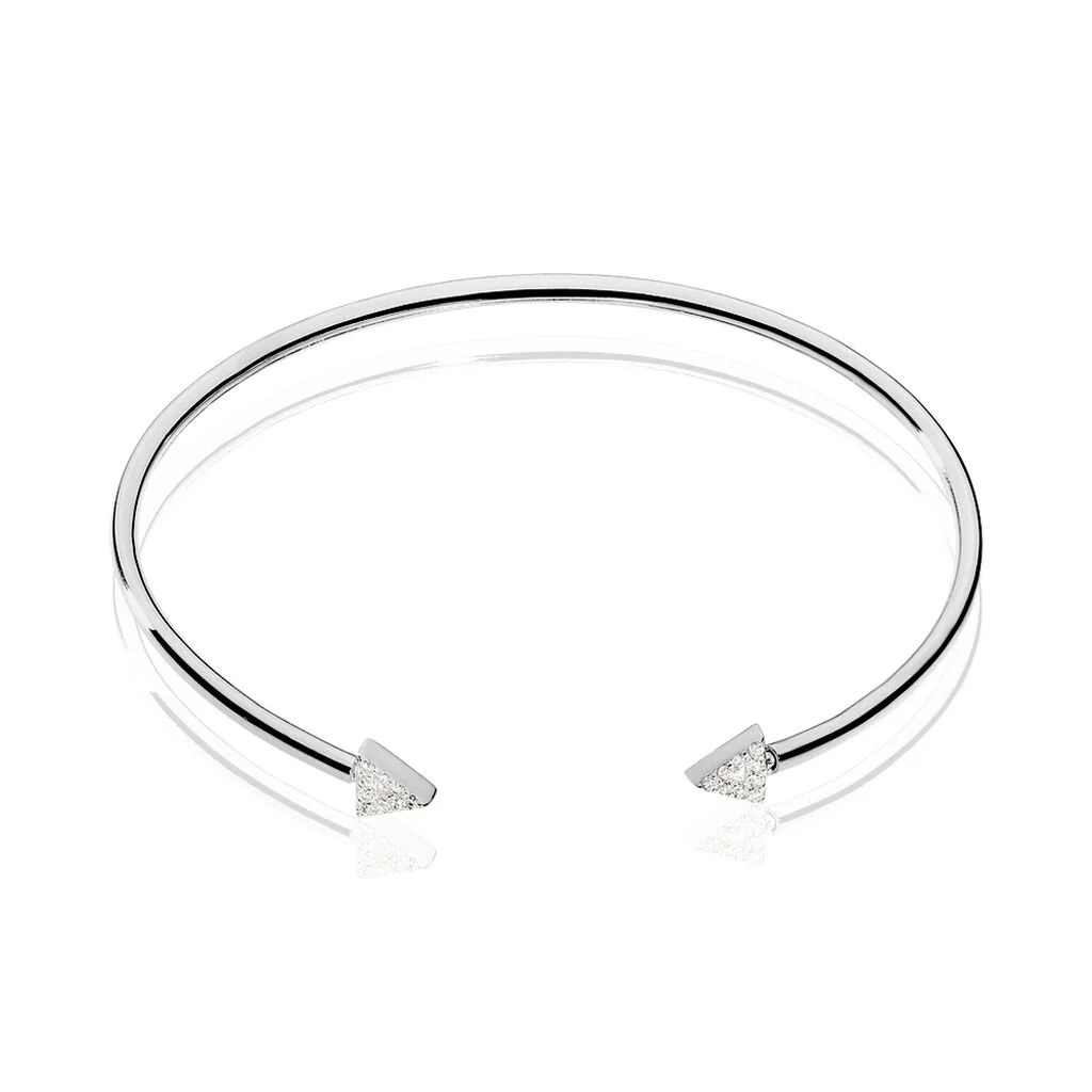 Histoire D'Or Bracelet Jonc Danae Argent Blanc Oxyde De Zirconium