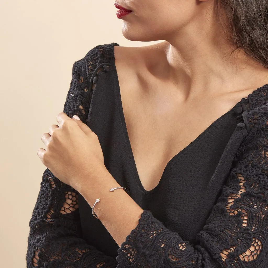 Histoire D'Or Bracelet Jonc Danae Argent Blanc Oxyde De Zirconium – Image 3