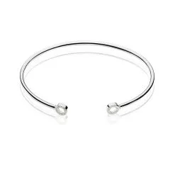 Histoire D'Or Bracelet Jonc Danae Argent Blanc Oxyde De Zirconium