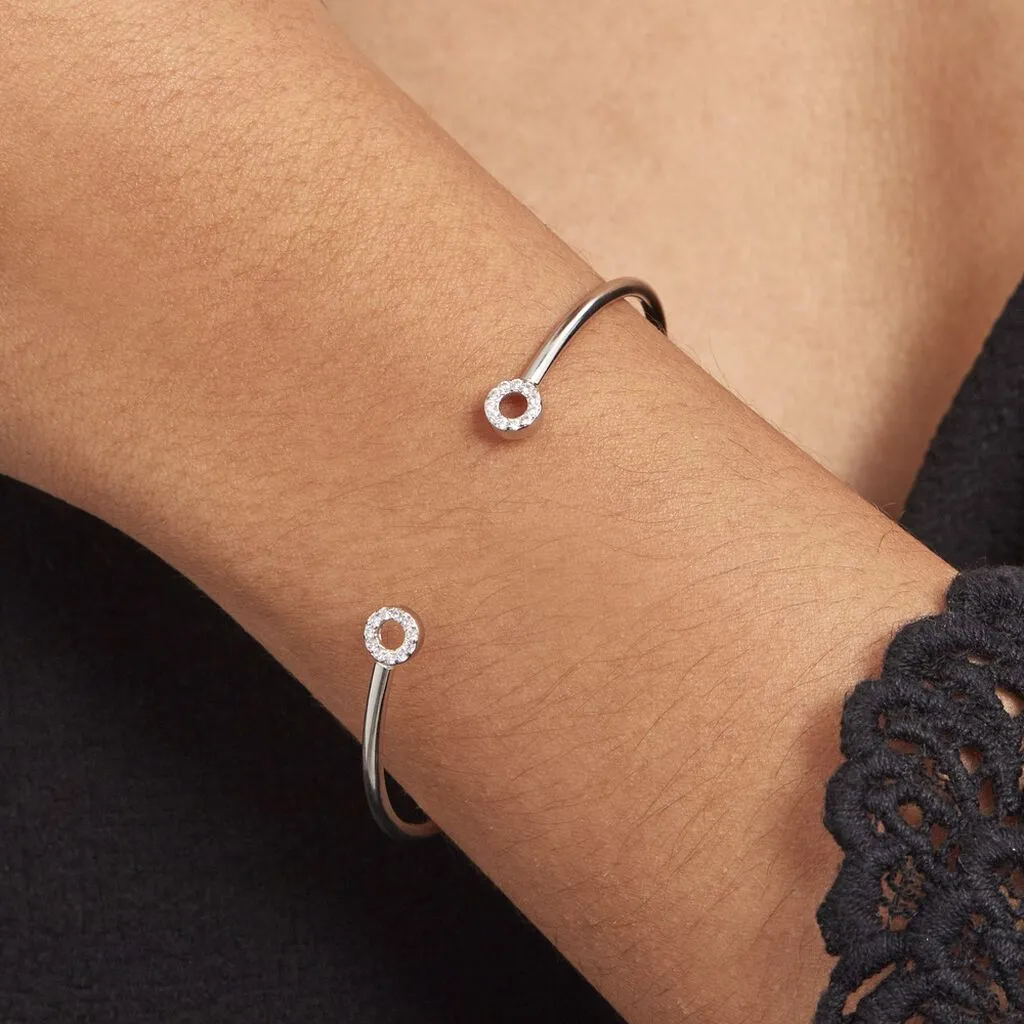 Histoire D'Or Bracelet Jonc Danae Argent Blanc Oxyde De Zirconium – Image 5