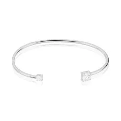 Histoire D'Or Bracelet Jonc Domitille Argent Blanc Oxyde De Zirconium