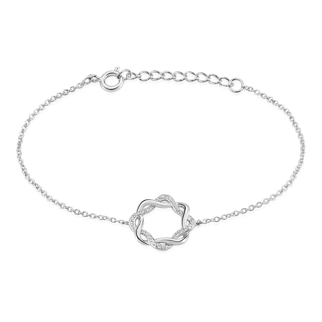 Histoire D'Or Bracelet Calandra Argent Blanc Oxyde De Zirconium