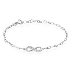 Histoire D'Or Bracelet Bastin Argent Blanc Oxyde De Zirconium