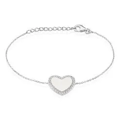 Histoire D'Or Bracelet Corazon Argent Blanc Oxyde De Zirconium