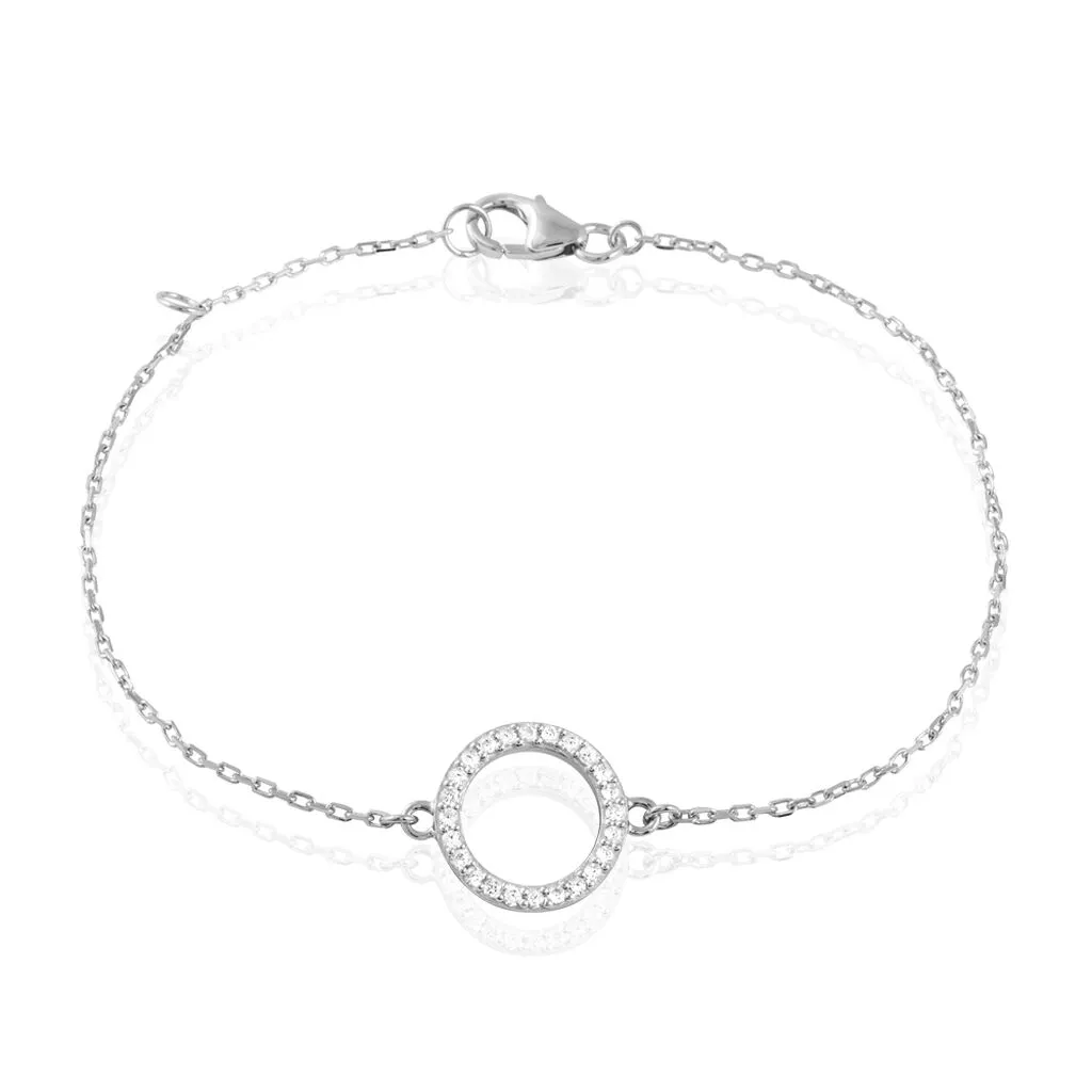 Histoire D'Or Bracelet Black Jack Argent Blanc Oxyde De Zirconium