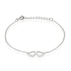 Histoire D'Or Bracelet Ailes Argent Blanc Oxyde De Zirconium