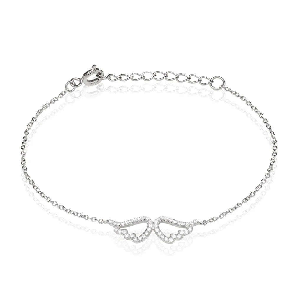 Histoire D'Or Bracelet Ailes Argent Blanc Oxyde De Zirconium