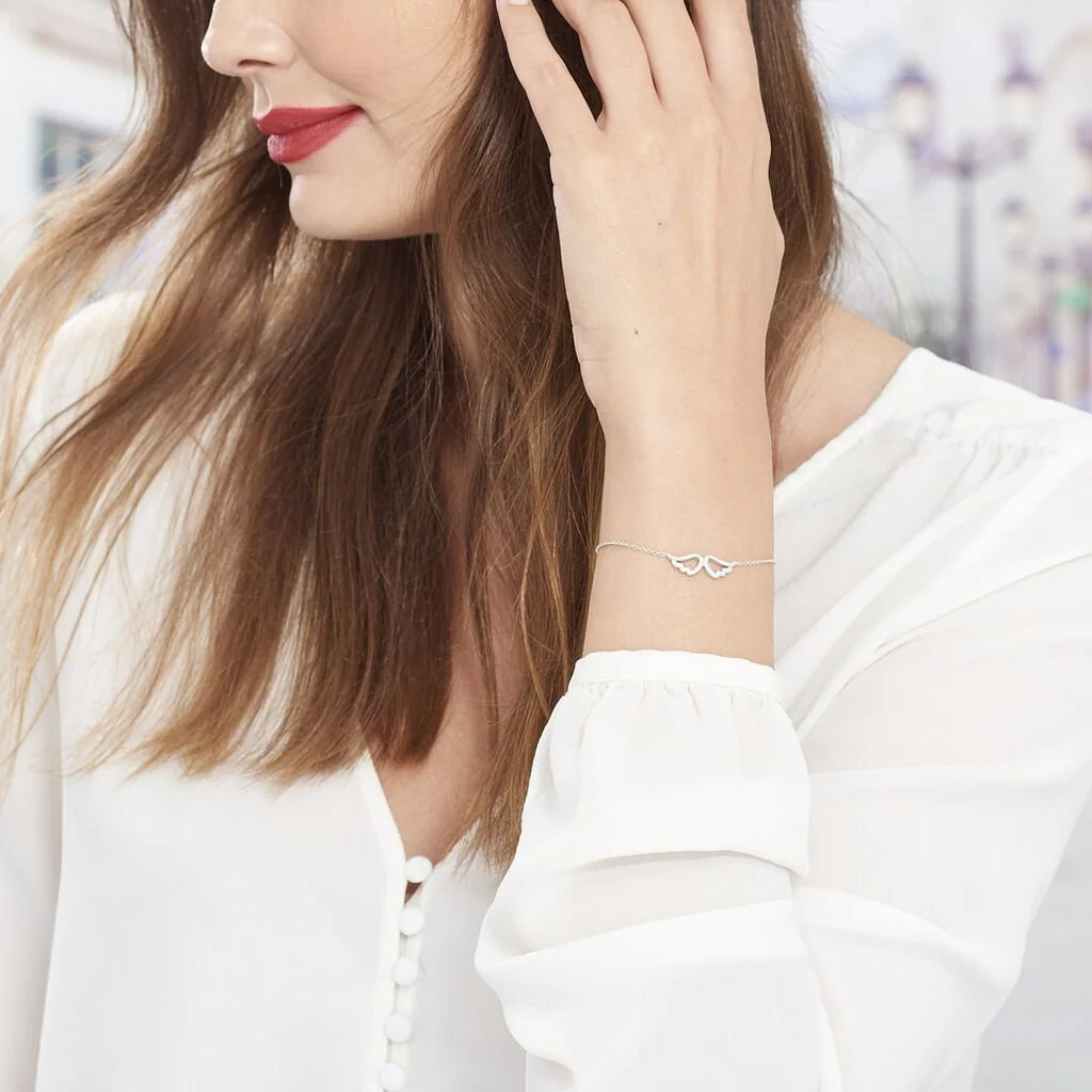Histoire D'Or Bracelet Ailes Argent Blanc Oxyde De Zirconium – Image 3