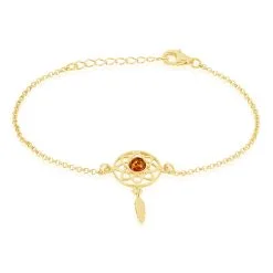 Histoire D'Or Bracelet Argent Doré Lona Ambre