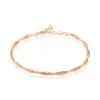 Histoire D'Or Bracelet Abie Torsade Argent Rose