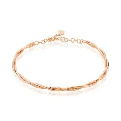 Histoire D'Or Bracelet Abie Torsade Argent Rose