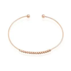 Histoire D'Or Bracelet Jonc Aryles Argent Rose Oxyde De Zirconium