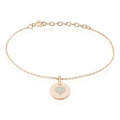 Histoire D'Or Bracelet Xaverie Argent Rose Oxyde