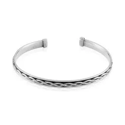 Histoire D'Or Bracelet Jonc Oscaro Argent Gris