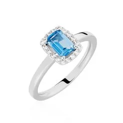 Histoire D'Or Bague Solitaire Aladin Argent Oxyde De Zirconium